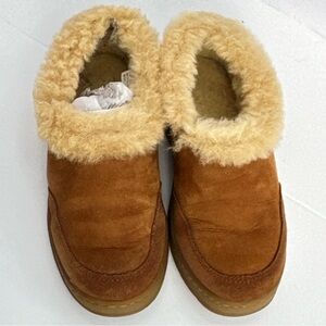 L.L. Bean Women's Brown Plush Slippers